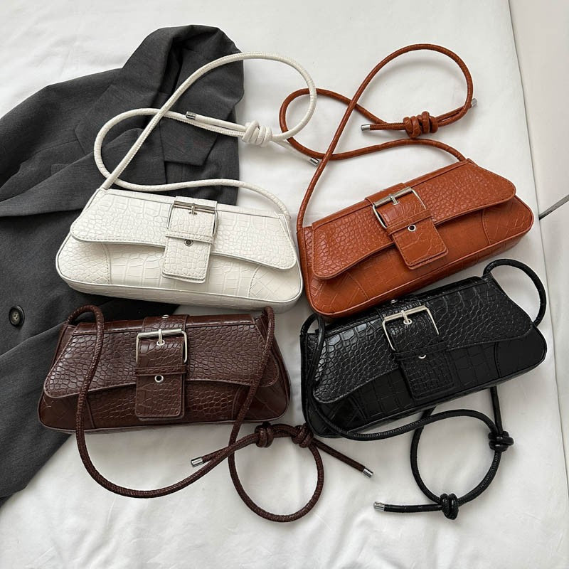 Retro stylish commuter underarm bag women's bag 2024 early autumn new style trendy shoulder bag niche messenger bag 