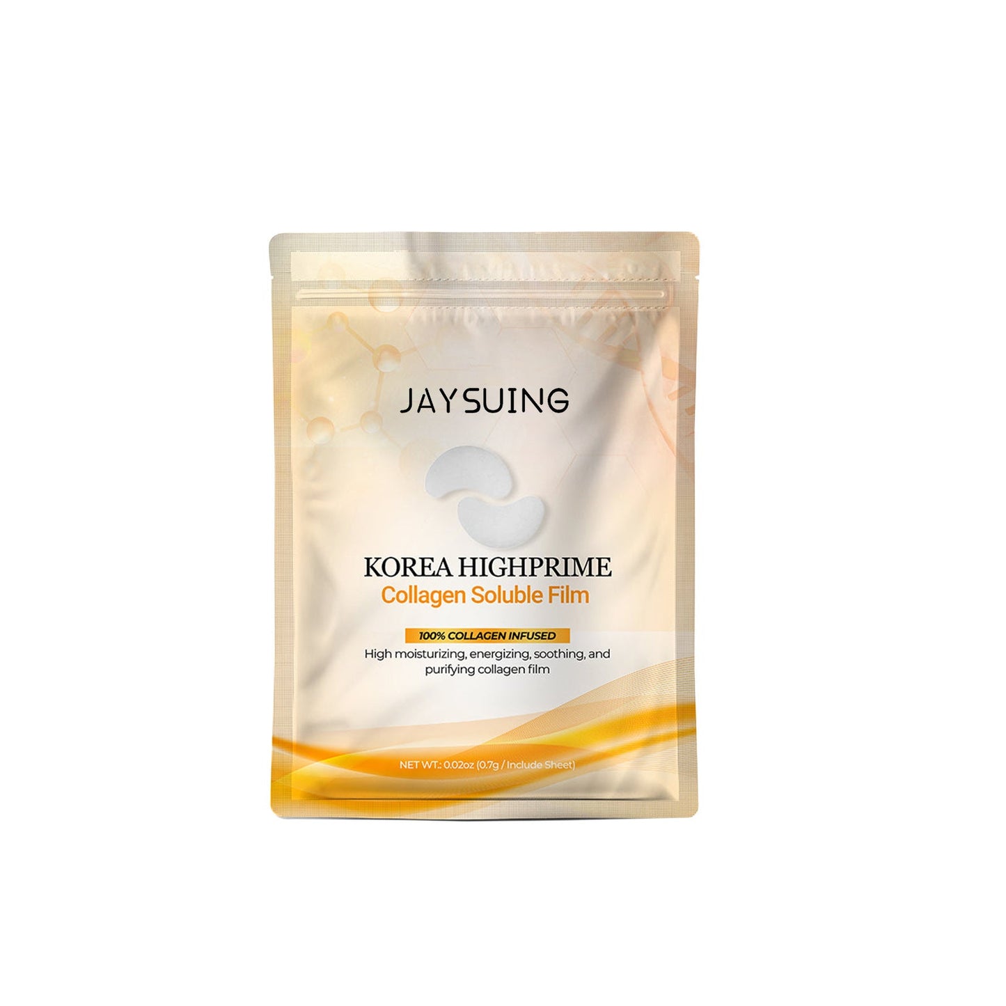 Jaysuing胶原蛋白可溶性薄膜 眼膜额头脸颊淡化细纹提拉紧致面膜