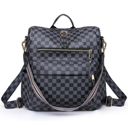 Cross-border backpack women's casual retro large capacity bag women's European and American retro backpack