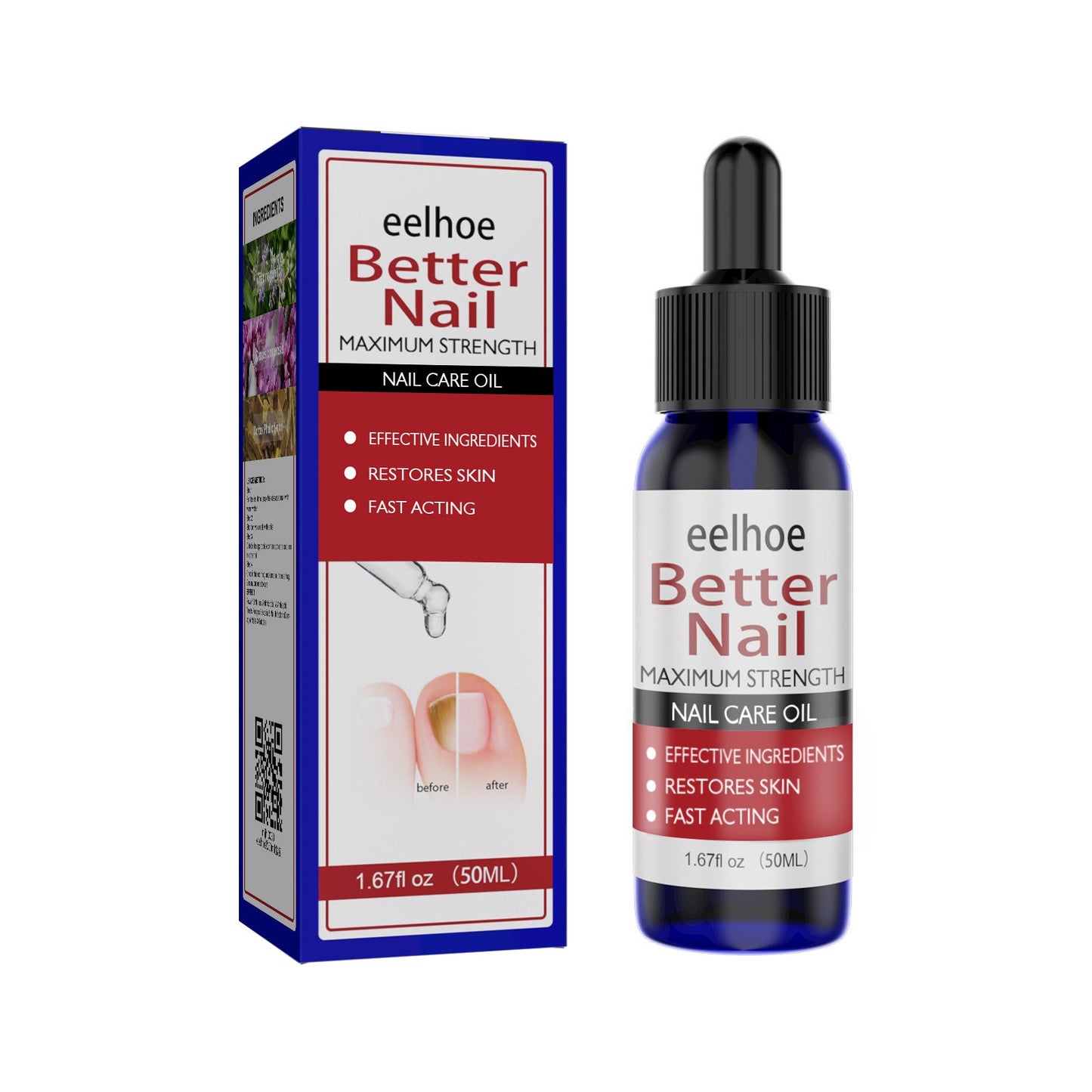 ដំណោះស្រាយជួសជុលក្រចក EELHOE Nail Care Hands and Feet Nail Repair Moisturizing Cleansing Onychomycosis Nail Repair Solution 