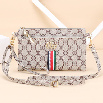 Korean style messenger bag women's small square bag fashion printed women's bag shoulder bag mobile phone bag versatile ladies handbag trendy 