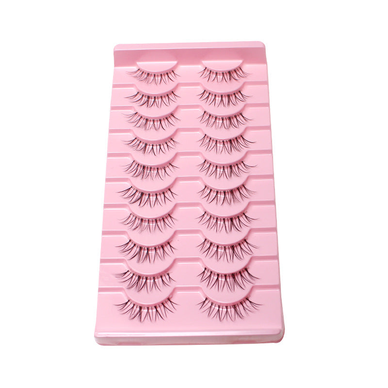 Dingsen cross-border stable supply 10 pairs of single-line fishing line thin stem false eyelashes natural COS little devil eyelashes