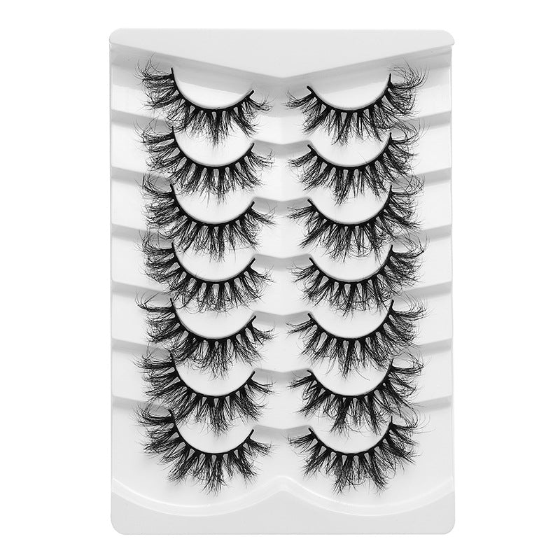 Dingsen false eyelashes factory cross-border stable supply 7 pairs of false eyelashes DSD series short fried hair