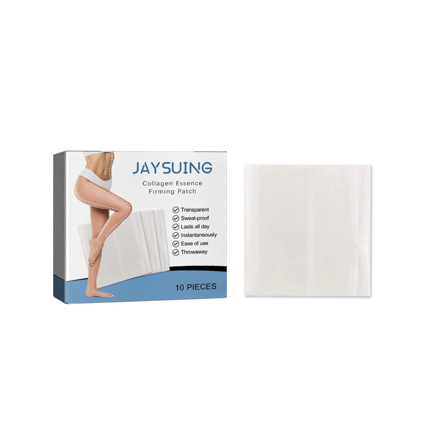 Jaysuing collagen firming patch thigh lifting and firming leg muscle shaping slimming leg patch 