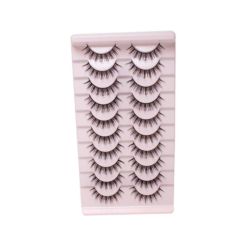 DINGSEN false eyelashes factory cross-border stable supply 10 pairs of DD holiday eyelashes Russian curling set