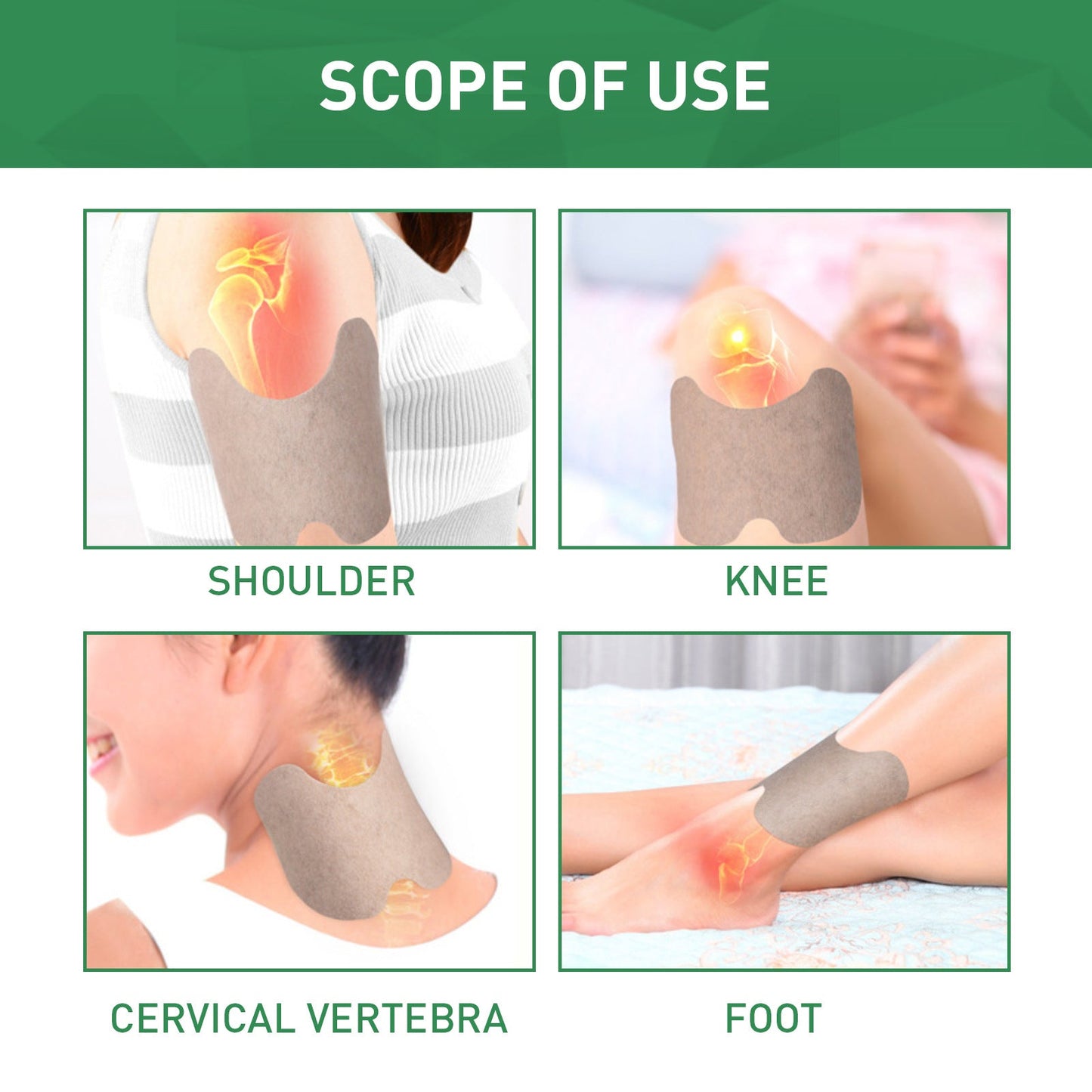 Jaysuing Knee Joint Patch បំបាត់​ការ​ឈឺ​ឆ្អឹងខ្នង​និង​ស្មា​និង​ការ​ឈឺ​ចាប់​ Patch Lumbar Disc Body Care Patch 