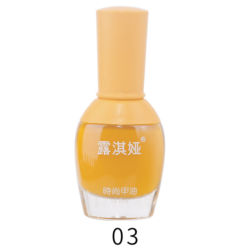 Manufacturer's supply Bei Shijie big belly bottle fashion long-lasting oily nail polish no baking autumn and winter color 14.5ml