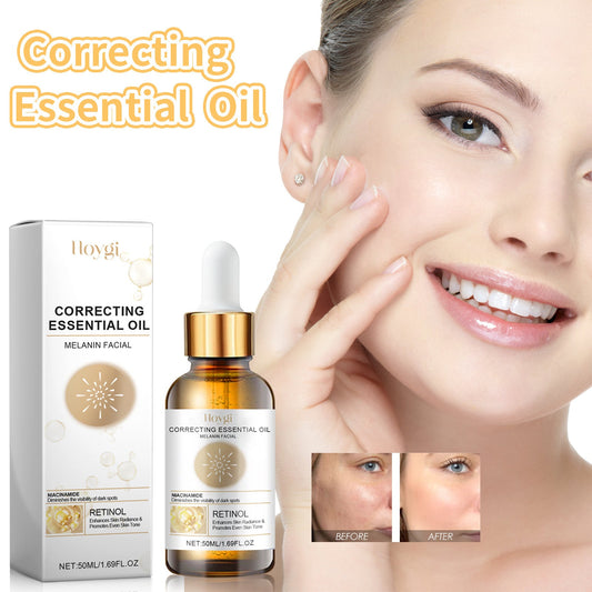 Hoygi Melanin Facial Correction Oil Lightens Facial Dark Spots Chloasma Moisturizing Whitening Skin Beauty Oil 