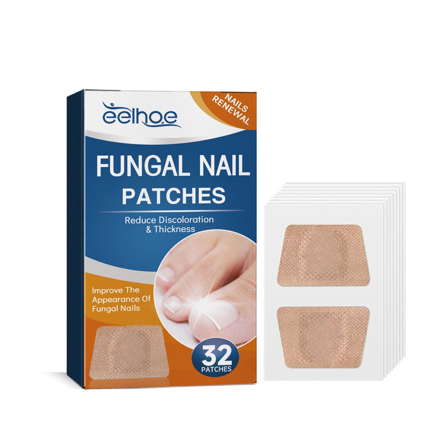 EELHOE toenail repair patch onychomycosis care toenails soft ingrown toenails thickening bright nail groove repair patch 