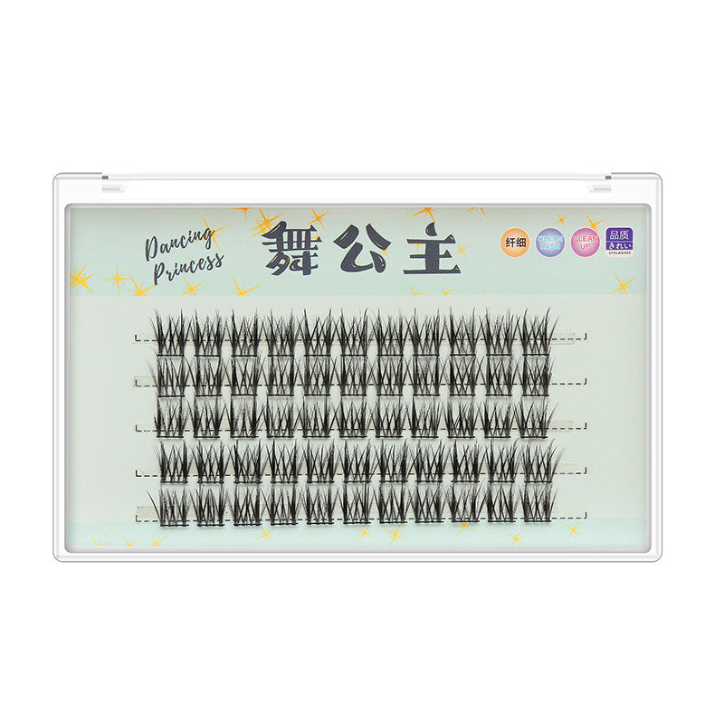 Dingsen cross-border false eyelashes factory Gemini grafted eyelashes three rows of five rows of segmented COS eyelashes