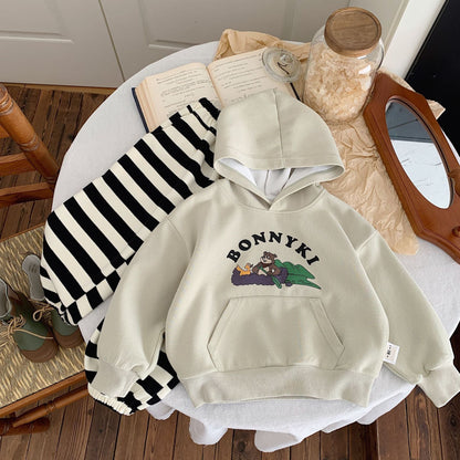 Children's sweatshirt Bangcheng 2024 spring boys and girls paddle bear pullover new Korean style top trend G0037