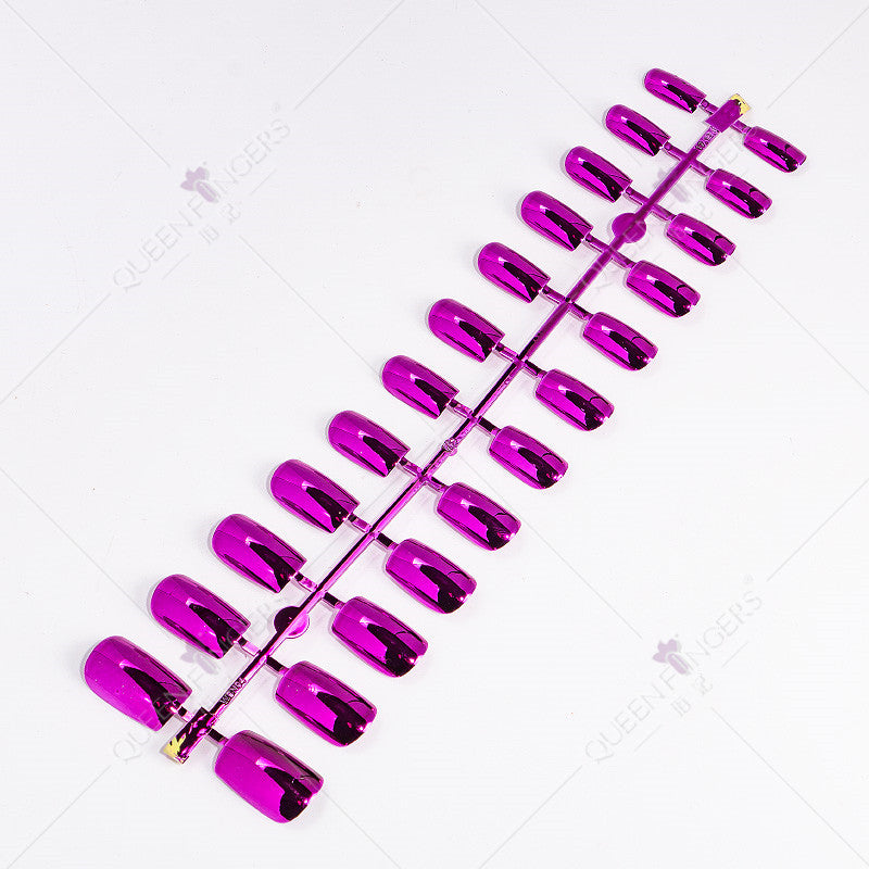 24 pieces of finished nail art products from Zhifei Electroplated Magic Mirror Mirror Internet celebrity chameleon neon nail stickers nail pieces to wear