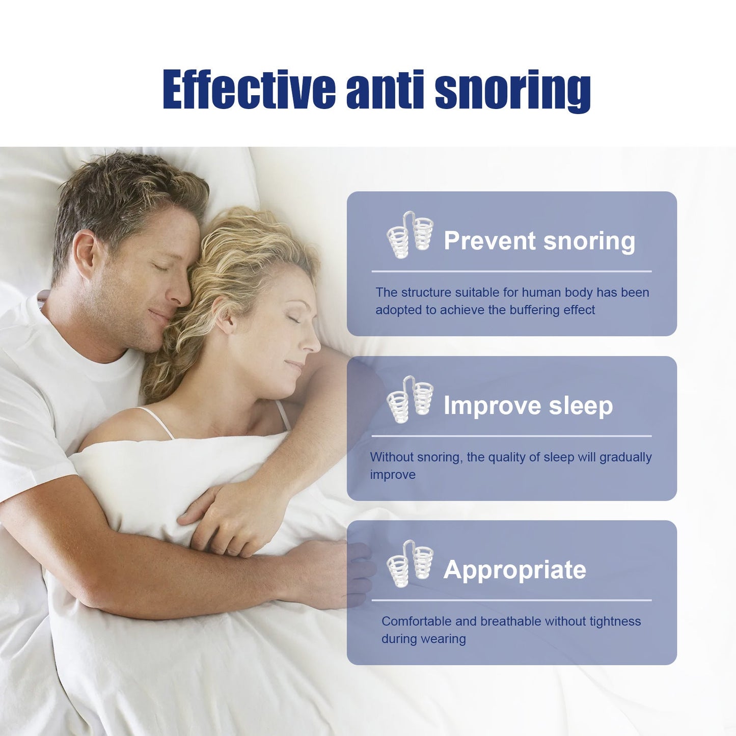 South Moon Anti-snoring Nasal Dilator Snoring Nostril Dilator Shaped Anti-snoring Ventilation Anti-snoring Corrector 