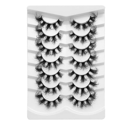 Dingsen false eyelashes factory cross-border stable supply 7 pairs of false eyelashes DSD series short fried hair