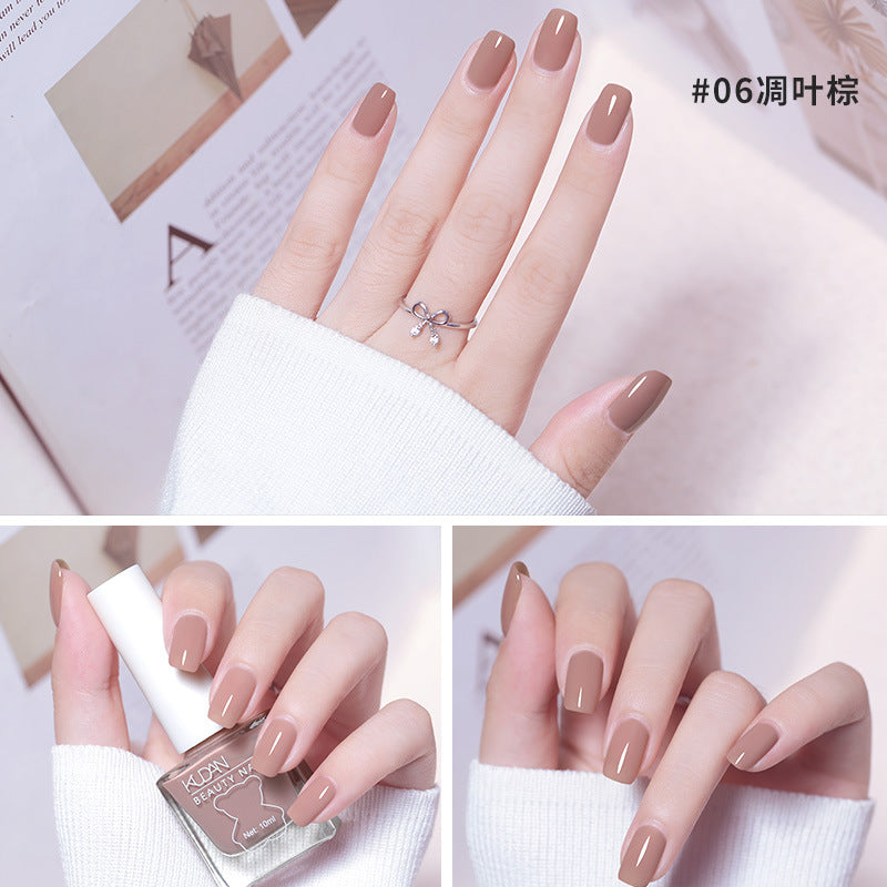 Nail polish wholesale no odor ice transparent nude nail salon dedicated oily non-peelable foot nail polish no baking long-lasting