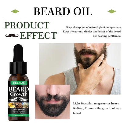 EELHOE Beard Growth Oil Nourishing Moisturizing Spray Beard Care ជួយជំរុញការលូតលាស់ពុកចង្ការ និងធ្វើអោយអង្គធាតុរាវកាន់តែក្រាស់ 