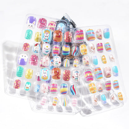 Nail art wearable nail tips cute Easter children's nail tips wearable nail tips patches fake nails finished nail tips