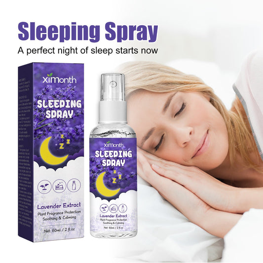 XIMONTH Lavender Sleep Spray បំបាត់ការថប់បារម្ភ បន្ធូរអារម្មណ៍ និងរាងកាយ ជួយឱ្យគេងលក់ស្រួល និងជួយឱ្យអ្នកគេងលក់ស្រួល។ 