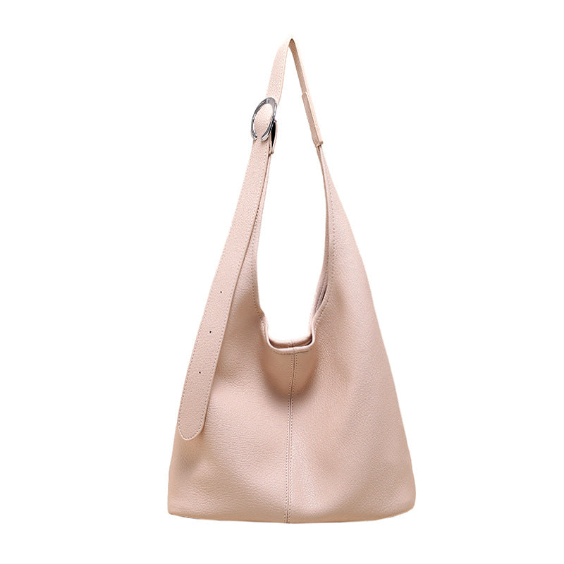 Cross-border casual soft surface large capacity bag for women 2024 new fashion one-shoulder underarm bag two-piece bucket bag 