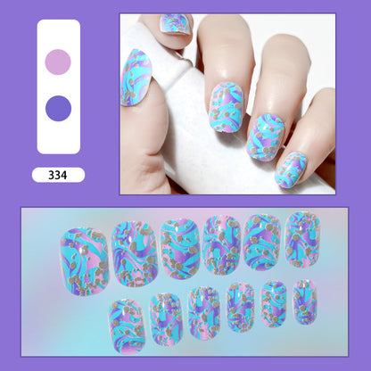 Manicure children wear cat nail pieces children's patches finished nail pieces fake nails adhesive nail pieces stickers bag