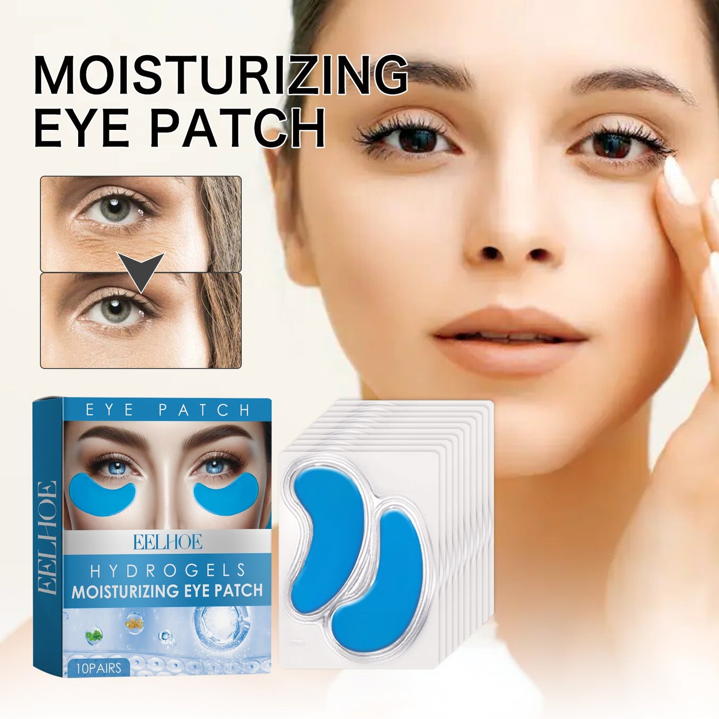 EELHOE moisturizing eye mask to reduce eye wrinkles, anti-wrinkle, anti-aging, firming and moisturizing the skin around the eyes 