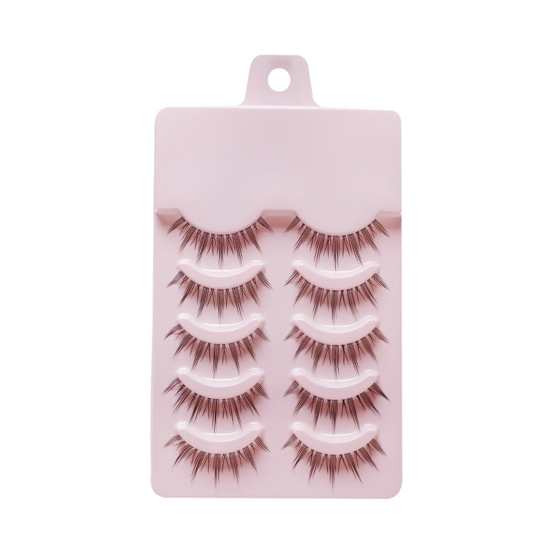 Dingsen 5 pairs of little devil natural fish line stem false eyelashes with transparent stem one-piece eyelashes LK01