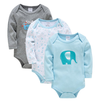 Newborn baby clothes 3-piece set Amazon long-sleeved European and American baby clothes for boys 0-2 years old baby pajamas cross-border