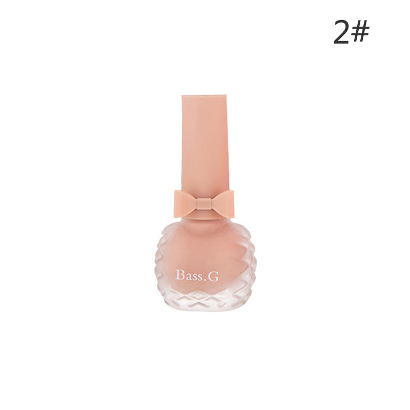 Dongbei Shijie matte matte seven-day non-peelable water-based nail polish waterproof plum color student whitening nail polish