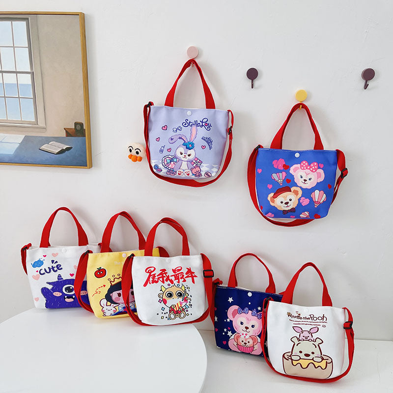 Cartoon Stella Lou children's bag anime cute net red canvas handbag Korean version casual children's messenger bag wholesale