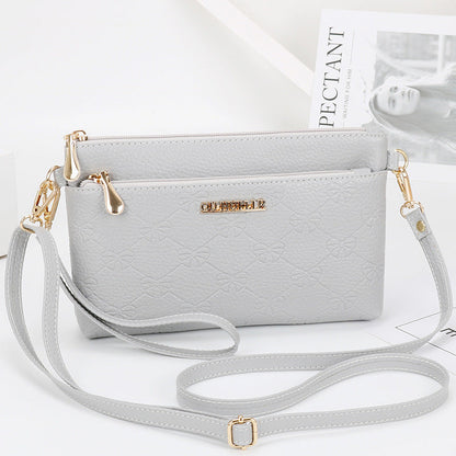 Women's bag new style shoulder bag soft leather mobile phone bag fashion messenger bag women simple handbag Korean style women's small square bag 