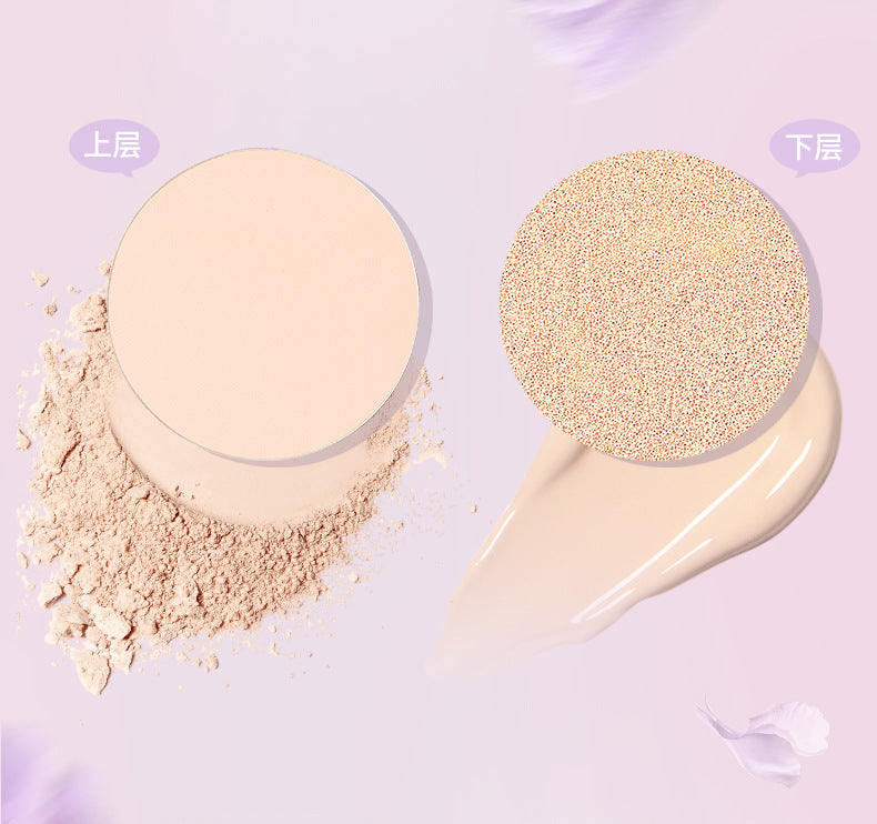 NOVO double-layer air cushion cream powder two-in-one concealer moisturizing fit waterproof not easy to remove makeup cream skin foundation 