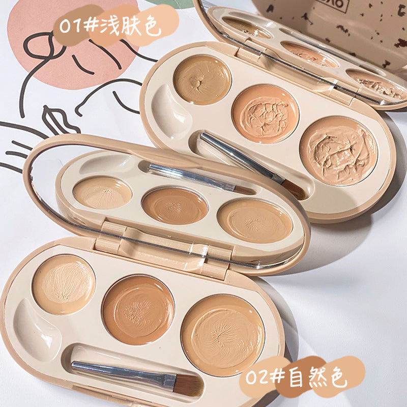 NOVO concealer three colors new invisible pores modify face brighten skin dark circles students affordable domestic products 