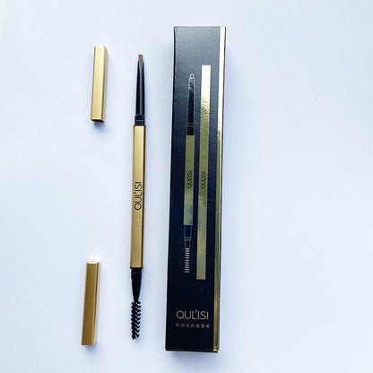 Oulis slim small gold chopsticks eyebrow pencil girls double-headed eyebrow pencil beginners tea brown eyebrow beauty makeup