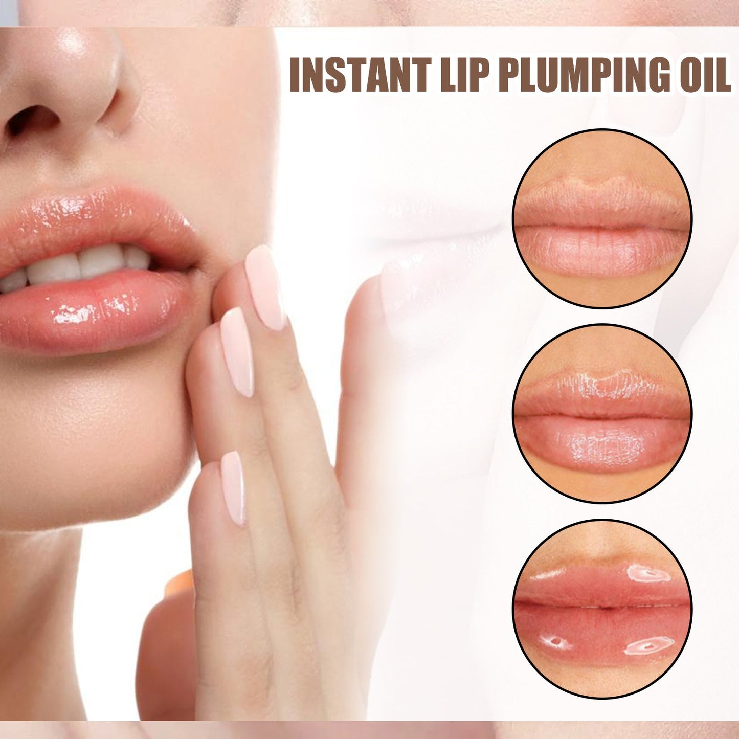 EELHOE Plumping Lip Oil បង្កើនភាពស្រទន់ កាត់បន្ថយបបូរមាត់ ផ្តល់សំណើម និងធ្វើអោយបបូរមាត់ធំ បបូរមាត់ធំ ប្រេងលាបមាត់ 