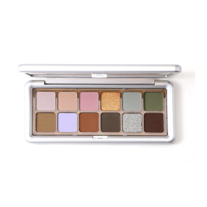 Beauty makeup ROTO cement tray 12 color eye shadow Douyin live broadcast pearlescent flash matte affordable earth color eye shadow wholesale