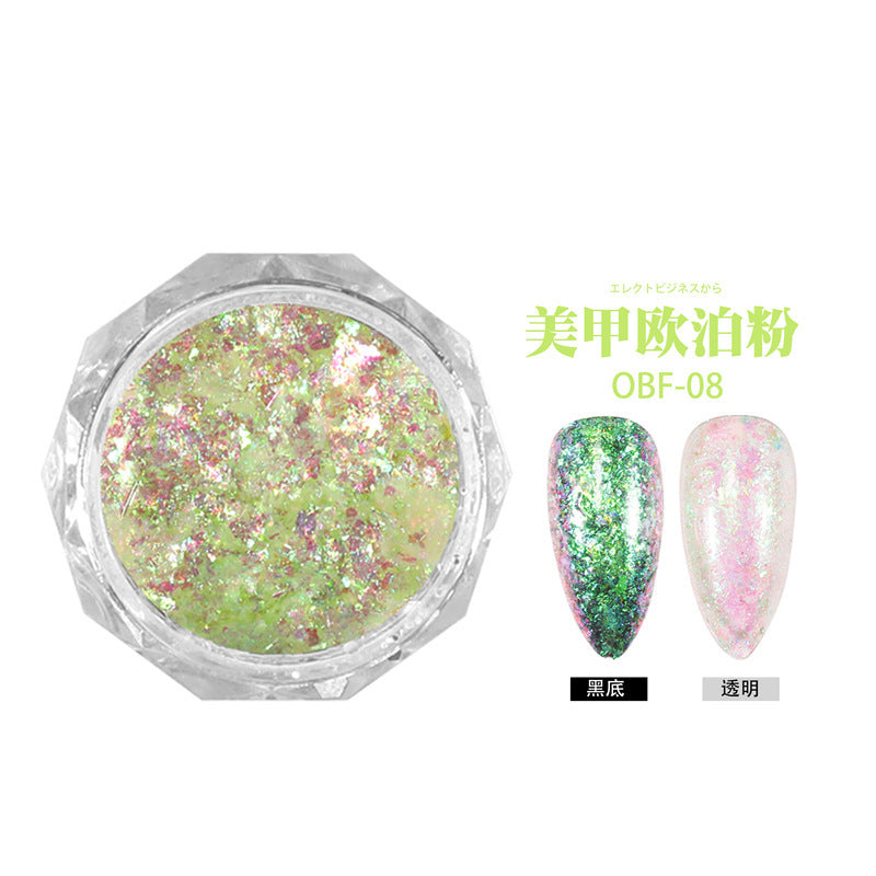 Opal pink aurora brocade pink net red nail art super fairy gradient fantasy color polarized watercolor magic mirror powder spring and summer popular color