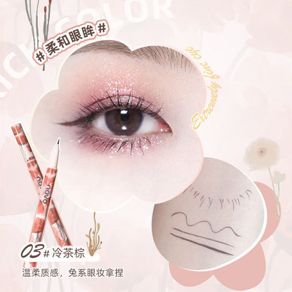 NOVO double-pupil water-cut ultra-fine eyeliner pen waterproof non-smudge ជាប់បានយូរ រោមភ្នែកខាងក្រោម ultra-fine eyeliner លក់ដុំ 