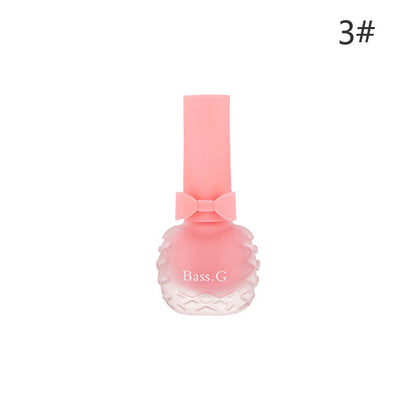 Dongbei Shijie matte matte seven-day non-peelable water-based nail polish waterproof plum color student whitening nail polish