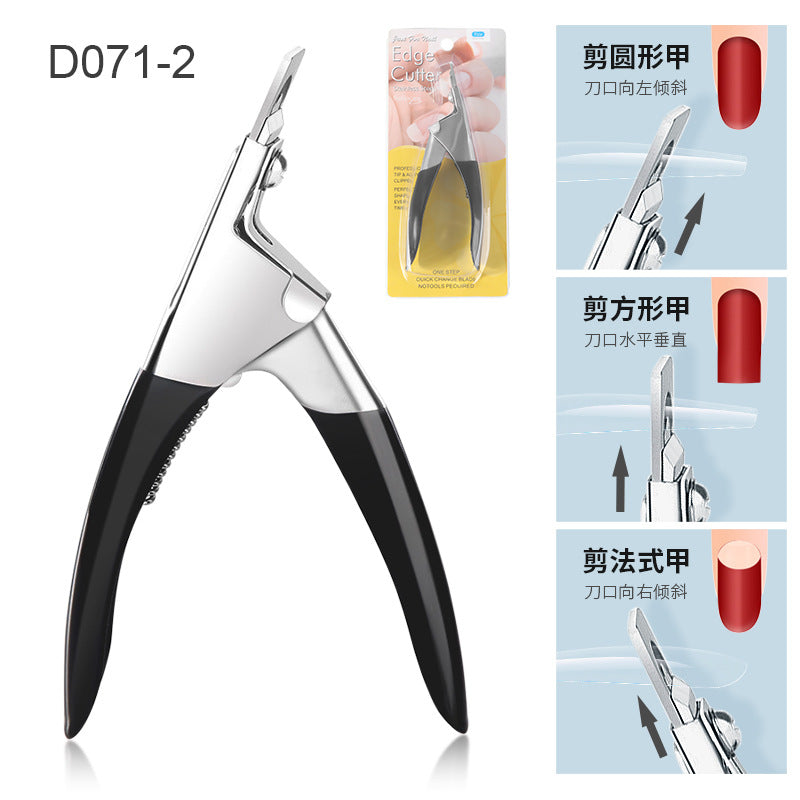 Nail art scissors, fake nail patches, U-shaped French square nail pieces, trimming scissors, nail art scissors tools wholesale