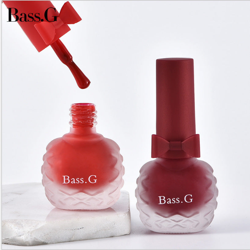 Dongbei Shijie matte matte seven-day non-peelable water-based nail polish waterproof plum color student whitening nail polish