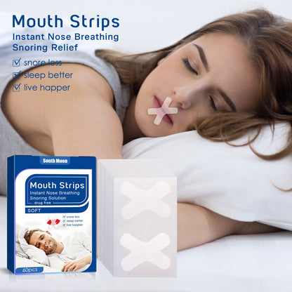 South Moon Anti-snoring Patch Closed Mouth Patch Adult Night Anti-snoring Patch Anti-snoring Breathing Patch for Sleeping with Open Mouth 