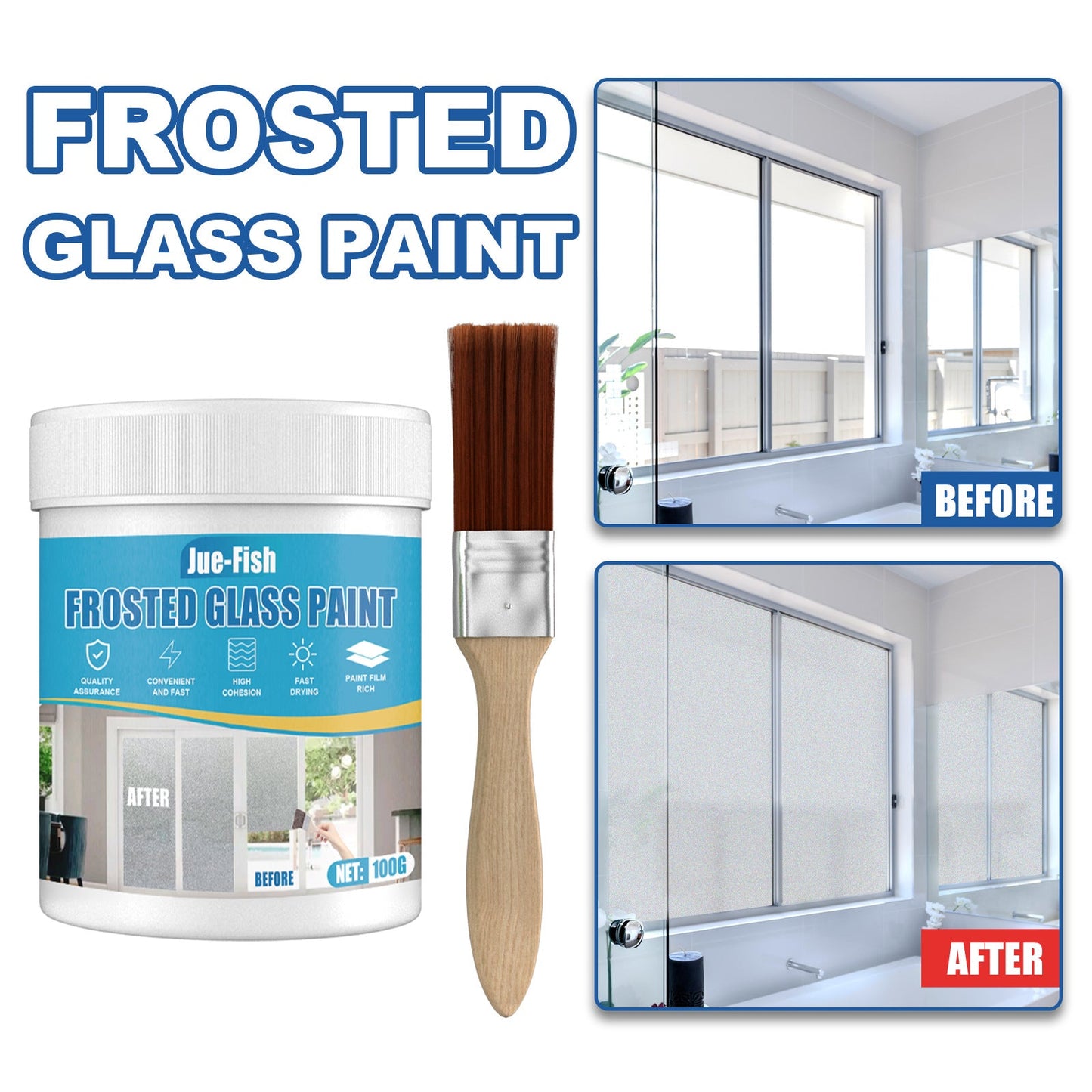 Jue-Fish frosted glass paint for doors and windows shading frosted glass paint misty frosted glass paint 