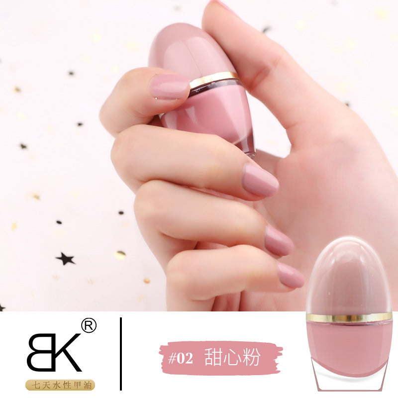 bk cute internet celebrity small easter egg 35 colors whitening 7 days water-based nail polish no baking long-lasting can not be peeled off wholesale 