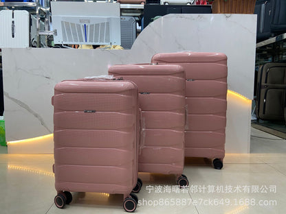 3-piece semi-finished PP box black with full color cabin suitcase trolley case luggage export box 