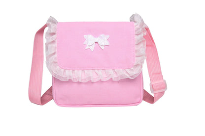 Japanese soft girl loli shoulder bag 2024 new bow lace messenger bag multi-color cute cute girl ins 