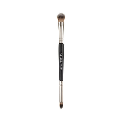 GECOMO double-headed eyeshadow brush with soft bristles that does not absorb powder, novice makeup brush, natural smudge, easy makeup