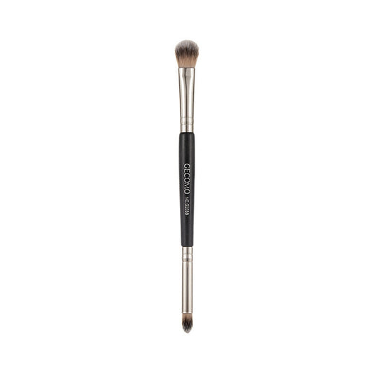 GECOMO double-headed eyeshadow brush with soft bristles that does not absorb powder, novice makeup brush, natural smudge, easy makeup