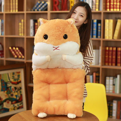 Multifunctional hamster one-piece cushion detachable plush warm waist and hip chair gift girl cushion