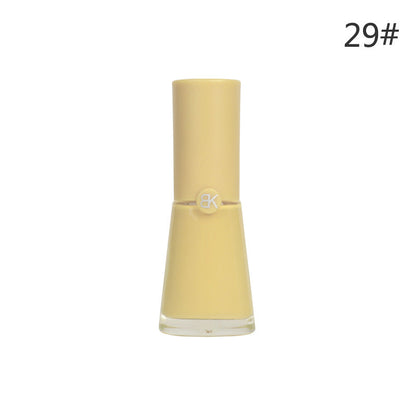 bk summer whitening 7 days 38 colors no baking long-lasting water-based nail polish 9.5ml non-peelable pure color macaron 