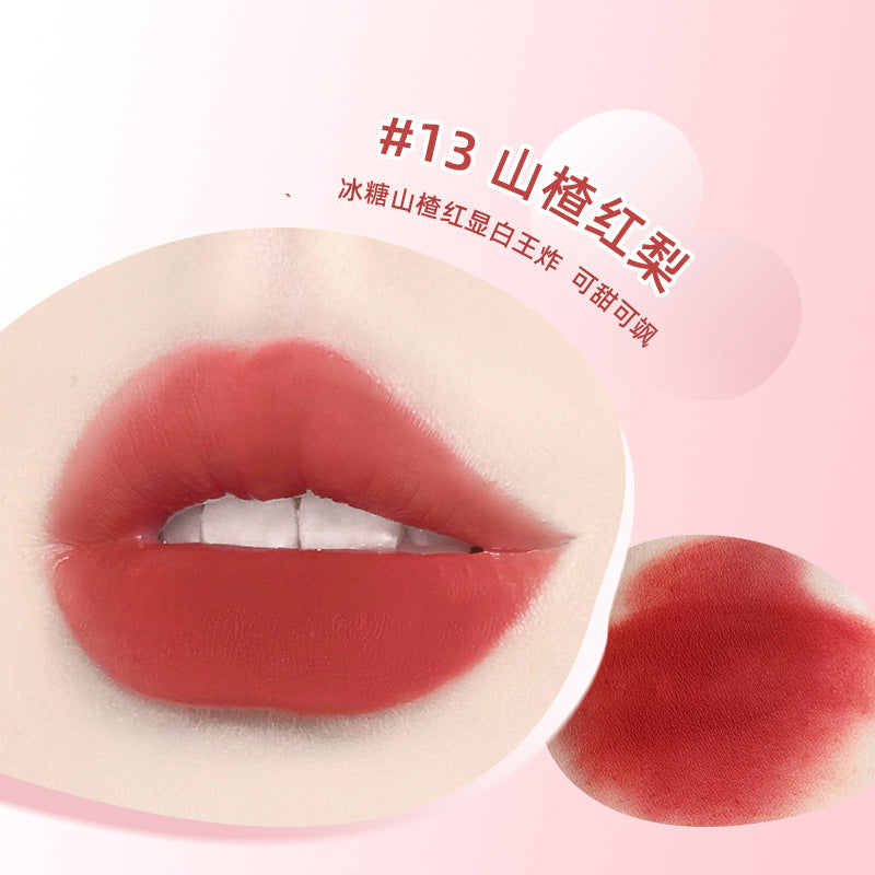 NOVO milk mist air lip mud matte soft and silky lip and cheek dual-use waterproof not easy to fade student affordable lip glaze 